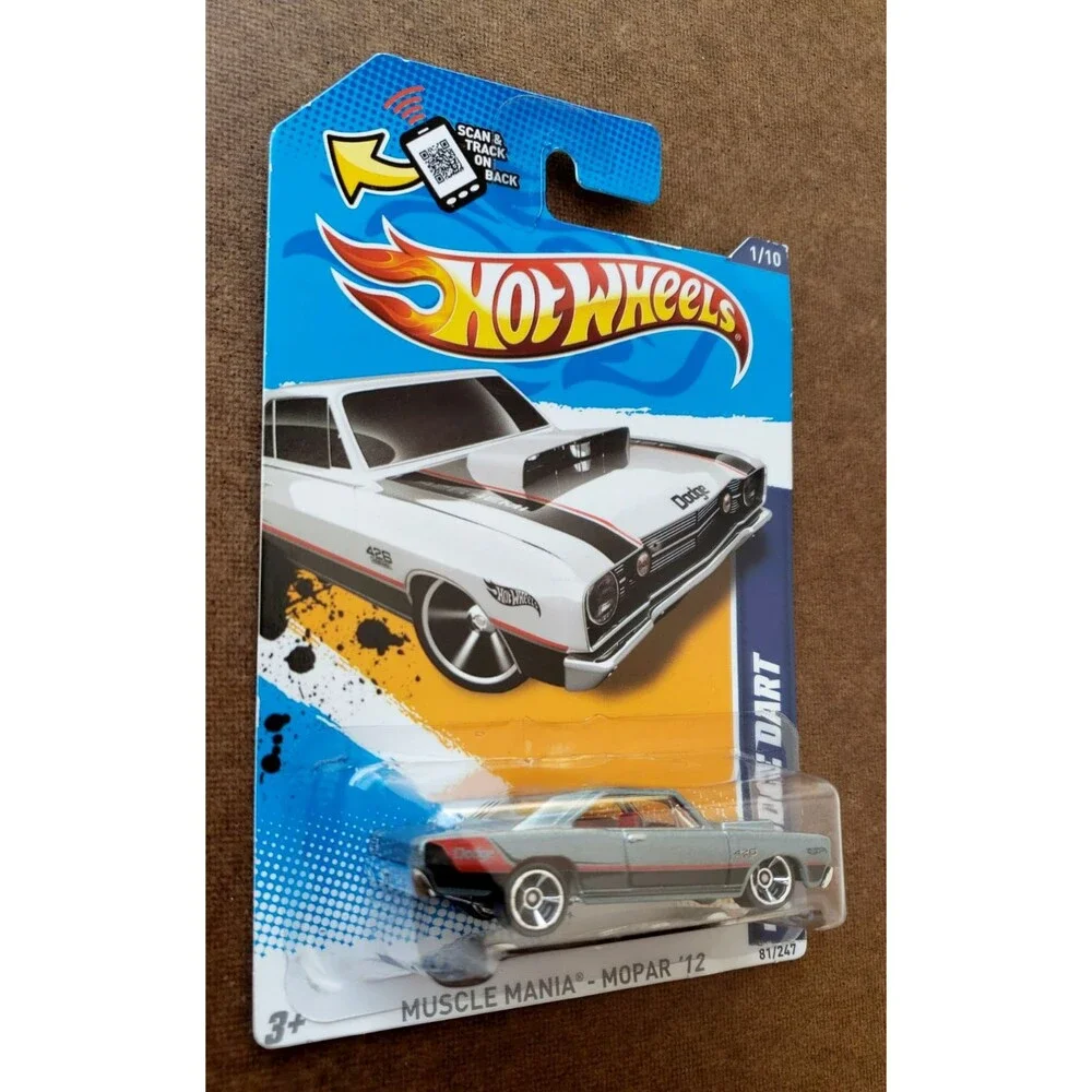 2012 Hot Wheels '68 DODGE DART Metalflake Gray Muscle Mania Mopar '12 01/10 1:64